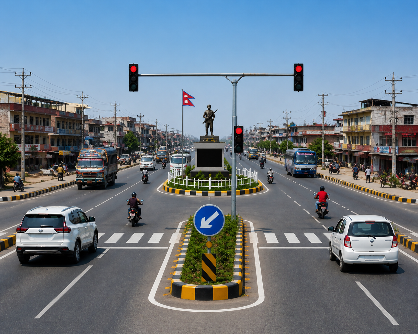 दुर्घटना न्यूनीकरण गर्न निजगढ नगरपालिकाले ट्राफिक प्रहरीलाई सामग्री सहयोग गर्ने